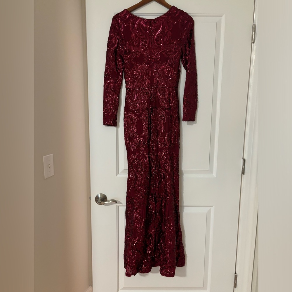 Ruby Red Sequin Gown - image 2